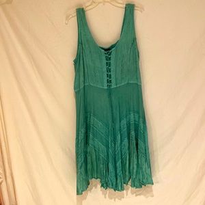 Green Hippie Boho dress